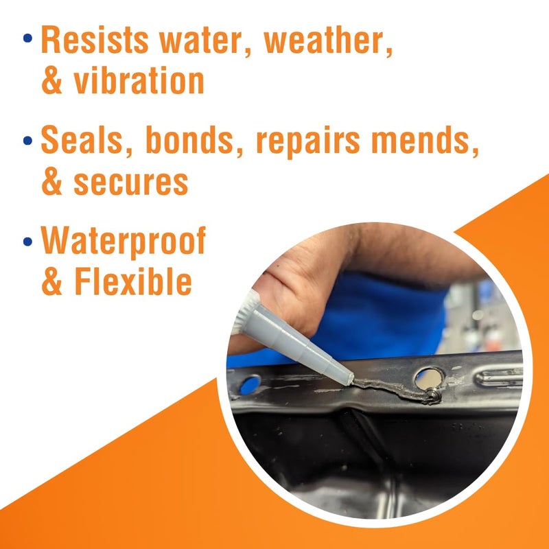 Permatex 81158 Black Silicone Adhesive Sealant, 3 oz. Tube, Pack of 2 - Image 5