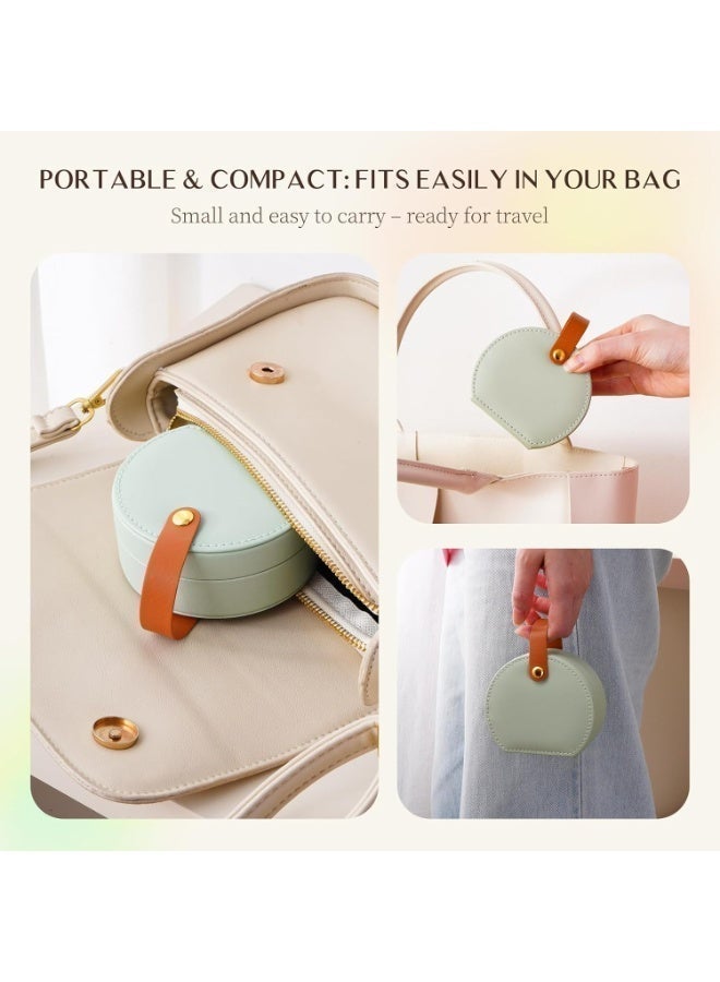 دونيسو علبة تنظيم مجوهرات للسفر مع 6 أزواج من الأقراط حافظة مجوهرات محمولة لحفظ الخواتم والقلائد والأقراط هدية للنساء - Image 5