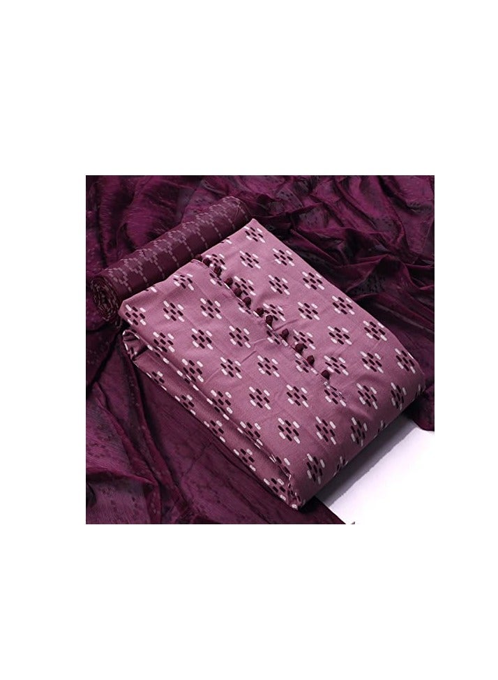 Accessorize Kingdom Women's Cotton Print Unstitched Salwar Suit  - Image 3