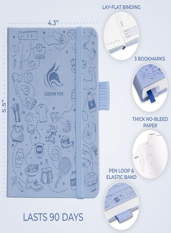 Clever Fox CF Fitness and Food Journal (Periwinkle, Pocket (4.2" x 5.7")) - Image 4