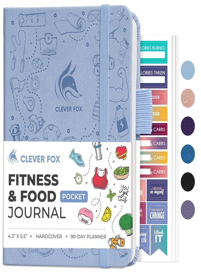 Clever Fox CF Fitness and Food Journal (Periwinkle, Pocket (4.2" x 5.7")) - Image 1