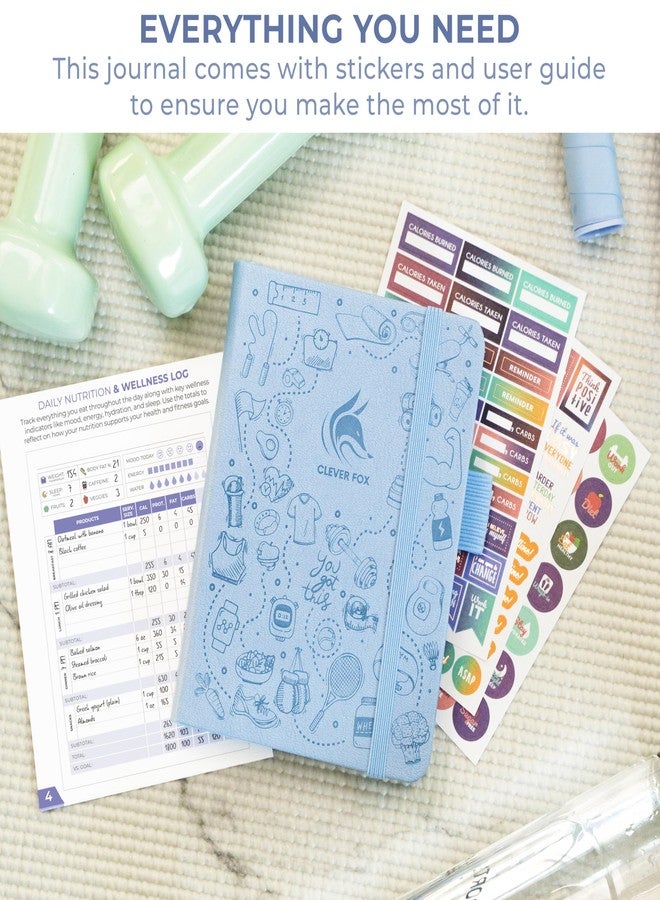 Clever Fox CF Fitness and Food Journal (Periwinkle, Pocket (4.2" x 5.7")) - Image 3