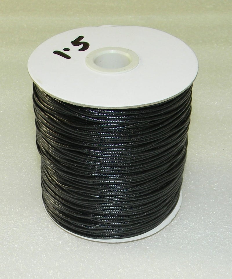 OMX Polyester Waxed String Line for BraceletsSewing, Leather Craft Jewelry Craft DIY Sewing Wax Thread Macrame Cord (1.5 MM (200 Yard), Black) - Image 5