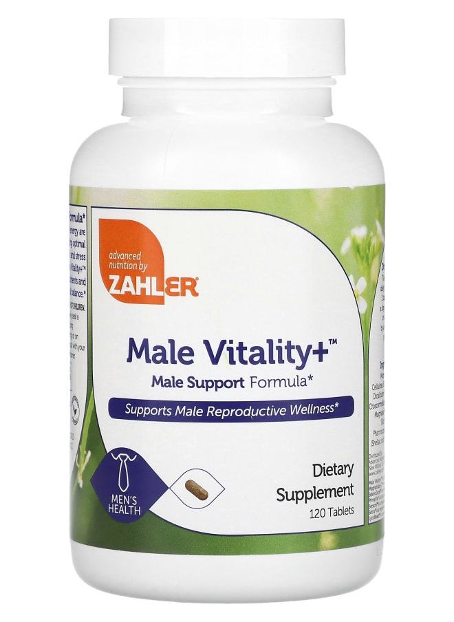 Zahler Male Vitality + Supports Male Reproductive Wellness 120 Tablets 