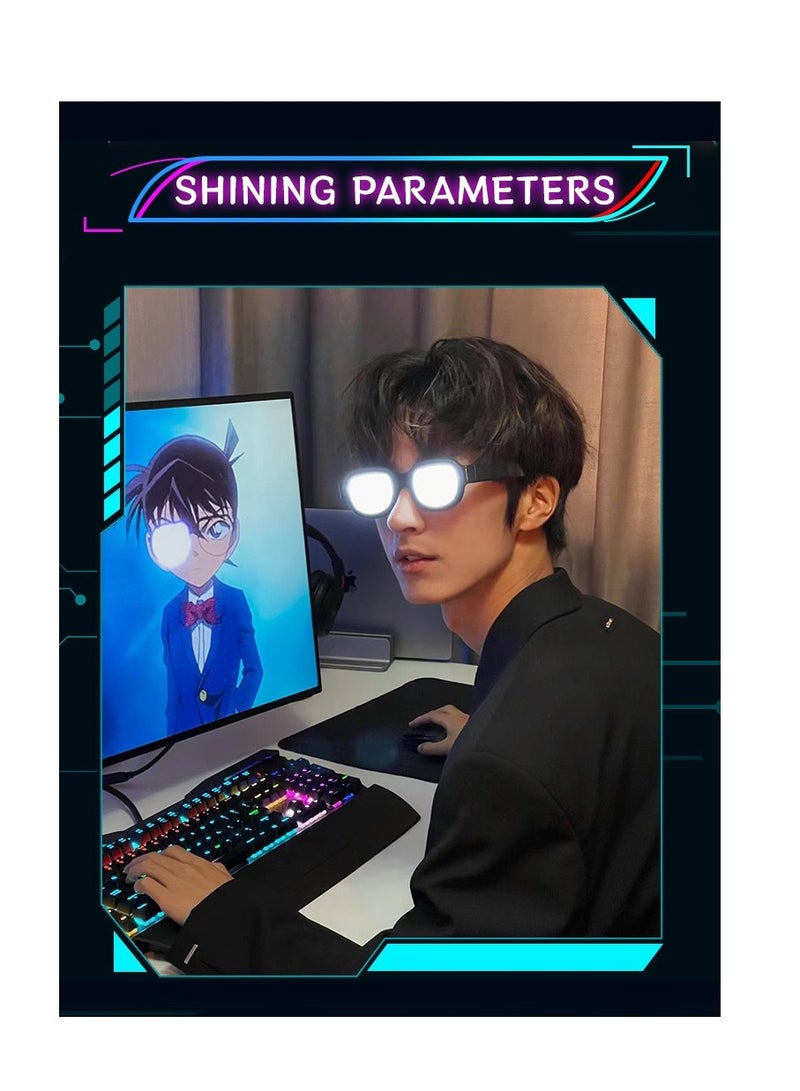 7-color LED Luminous Glasses Conan Same Style Luminous Glasses Funny Dance Performance Glasses - Image 2