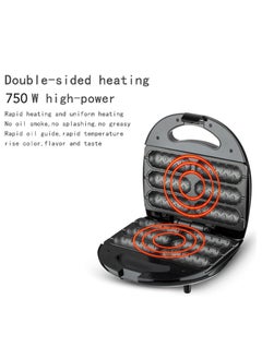 RAF Hot Dog Waffle Maker Corn Dog Waffle Machine With Non-Stick Coating Plate Hot Dog Maker Toaster Make 6 Corn Dogs Corn Dog Waffle Machine Make Corn Dog In Minutes Easy To Clean  - Image 3