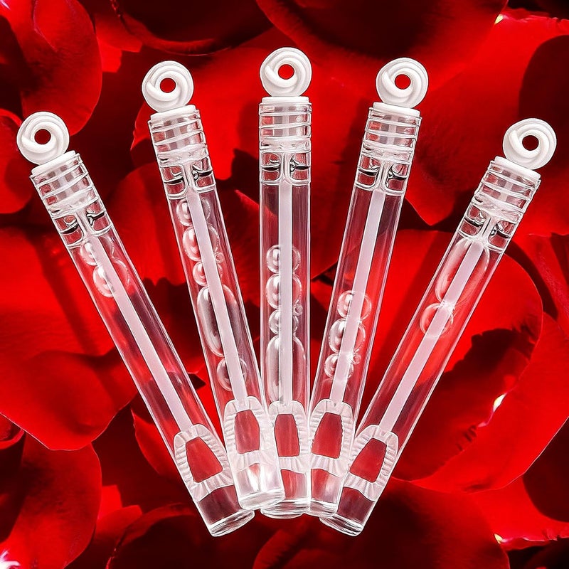LOAVER 40 Pcs Mini Bubble Wands Bulk for Wedding,White Circle Party Favor Bubble Sticks for Wedding Reception Send Off Birthday Anniversary Celebration Summer Toys Party Supplies - Image 4