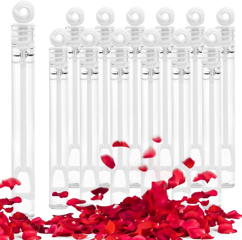 LOAVER 40 Pcs Mini Bubble Wands Bulk for Wedding,White Circle Party Favor Bubble Sticks for Wedding Reception Send Off Birthday Anniversary Celebration Summer Toys Party Supplies - Image 1