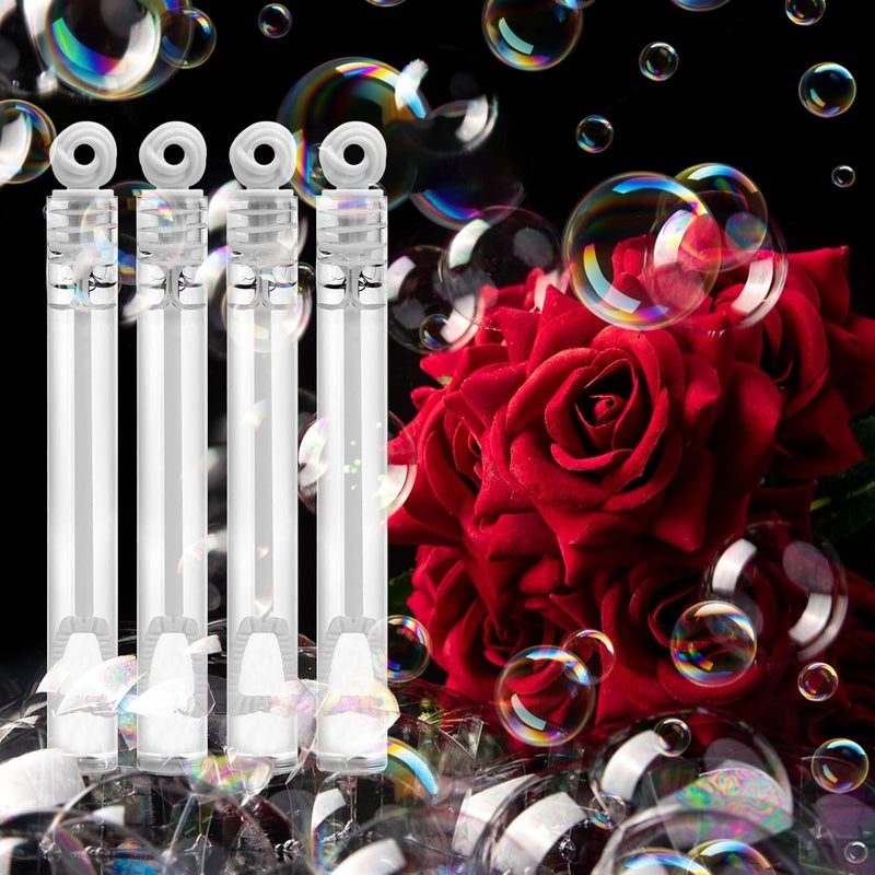 LOAVER 40 Pcs Mini Bubble Wands Bulk for Wedding,White Circle Party Favor Bubble Sticks for Wedding Reception Send Off Birthday Anniversary Celebration Summer Toys Party Supplies - Image 5