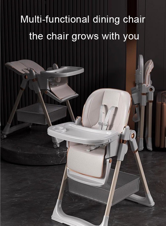 كيديليو كرسي مرتفع قابل للتحويل متعدد الوظائف، كرسي أطفال، قابل للتحويل إلى مقعد معزز لتناول الطعام، طاولة أطفال، غرق - Image 2