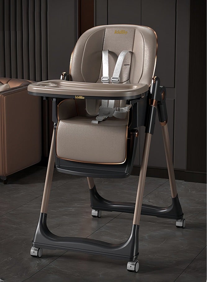 كيديليو كرسي مرتفع قابل للتحويل متعدد الوظائف، كرسي أطفال، قابل للتحويل إلى مقعد معزز لتناول الطعام، طاولة أطفال، غرق - Image 1
