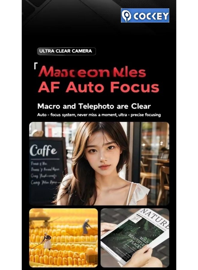 COCKEY Digital camera, 5K point and shooting digital camera, 75MP digital camera with 128GB SD card for photography and video, 3-inch flip screen video camera, 18x digital zoom camera, children, boys, girls - Image 2