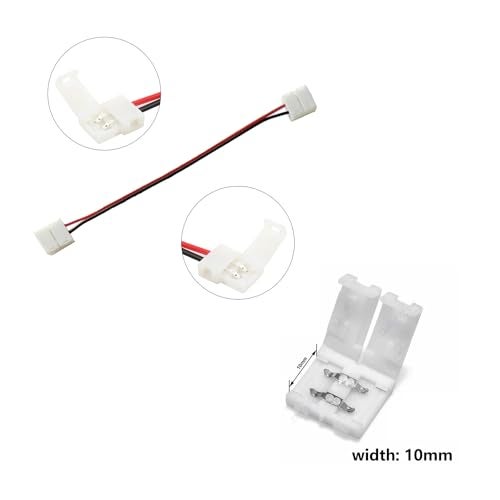 CentIoT - 5Pcs - 10mm 2pin led connector for single color led strip 5050 two connectors adapter easy connect no need soldering - Image 4