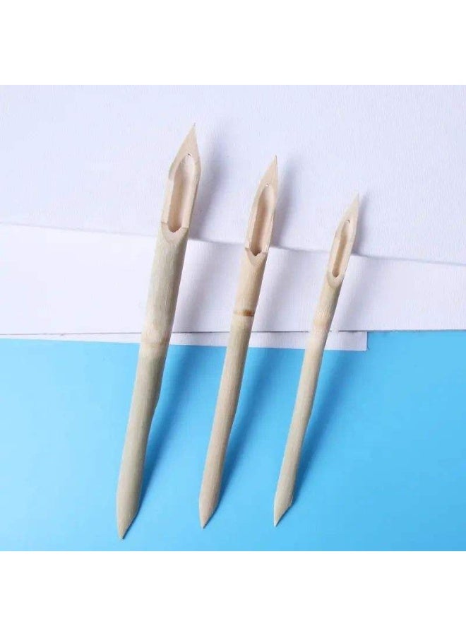 Keep Smiling Bamboo Pottery Shaping Tools – 3pcs Hand-Crafted Double Head Polymer Clay Tools - Image 5