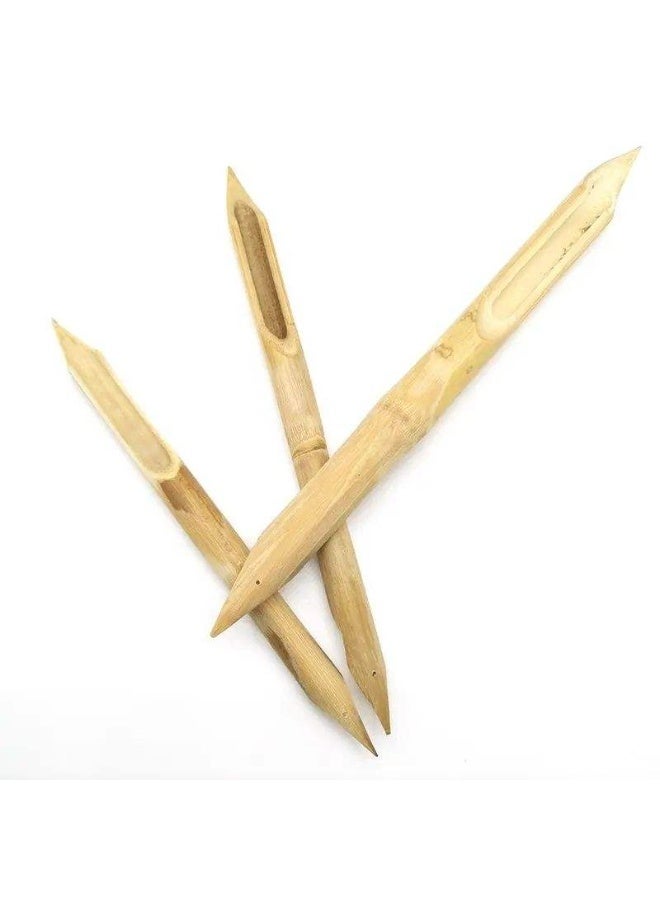 Keep Smiling Bamboo Pottery Shaping Tools – 3pcs Hand-Crafted Double Head Polymer Clay Tools - Image 3