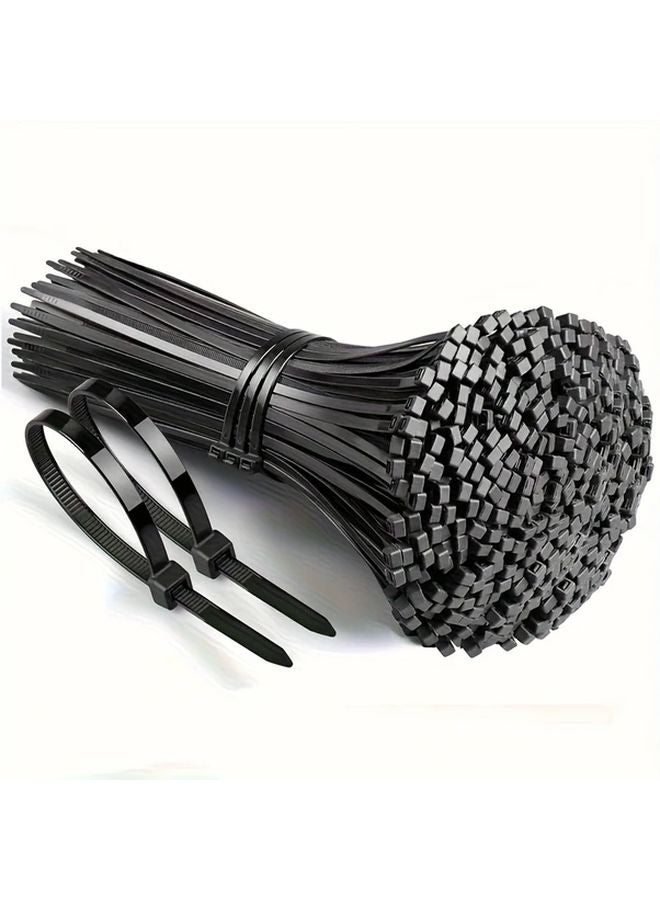 300pcs Black Nylon Cable Ties 3 94in 5 91in 7 87in Heavy Duty Self Tightening Cord Organizer - Image 3