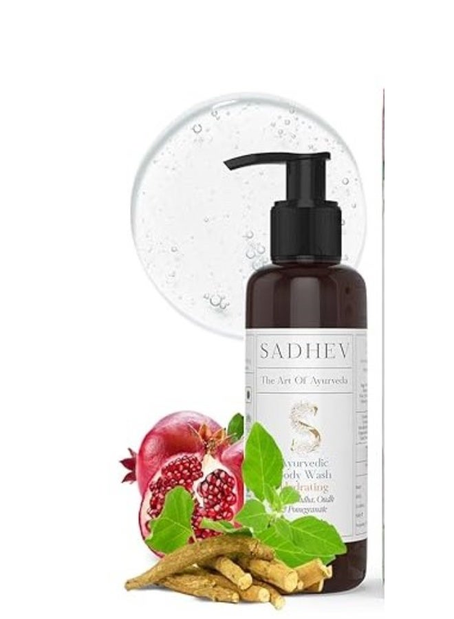 Sadhev Ayurvedic Hydrating Bodywash With Ashwagandha, Oudh And Pomegranate - 75 ml (Pack of 1) - Image 3