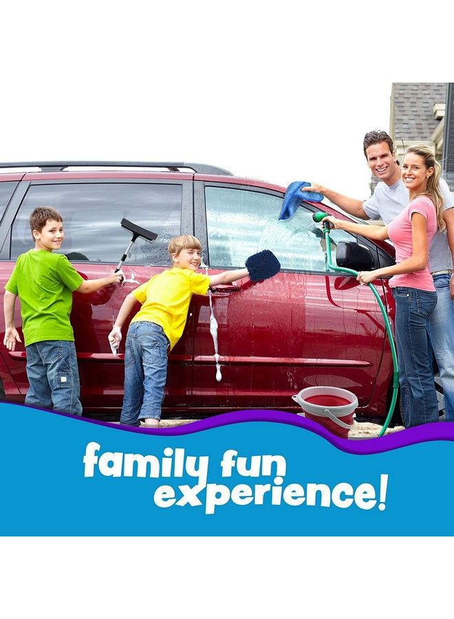 SCRUBIT مجموعة نشاط غسيل السيارات للأطفال 7 ملحقات غسيل سيارات بحجم الأطفال هدايا للأولاد والبنات أعمار 5 6 7 8 10 ألعاب ممتعة في الهواء الطلق تتضمن دلو وممسحة وقفاز ميكروفايبر وفرشاة عجلات و3 قطع قماش للتنظيف - Image 5