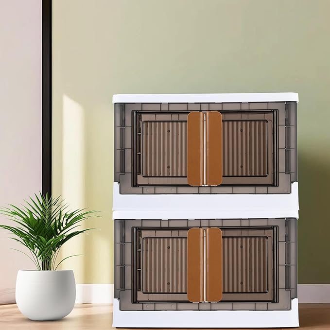ASHLAS Plastic Cupboard for Storage Durable Storage Cabinet Foldable Cupboards for Storage Versatile and Sturdy Cupboard for Home Office Kitchen and Laundry Room Organization Pack of 2 - Image 1