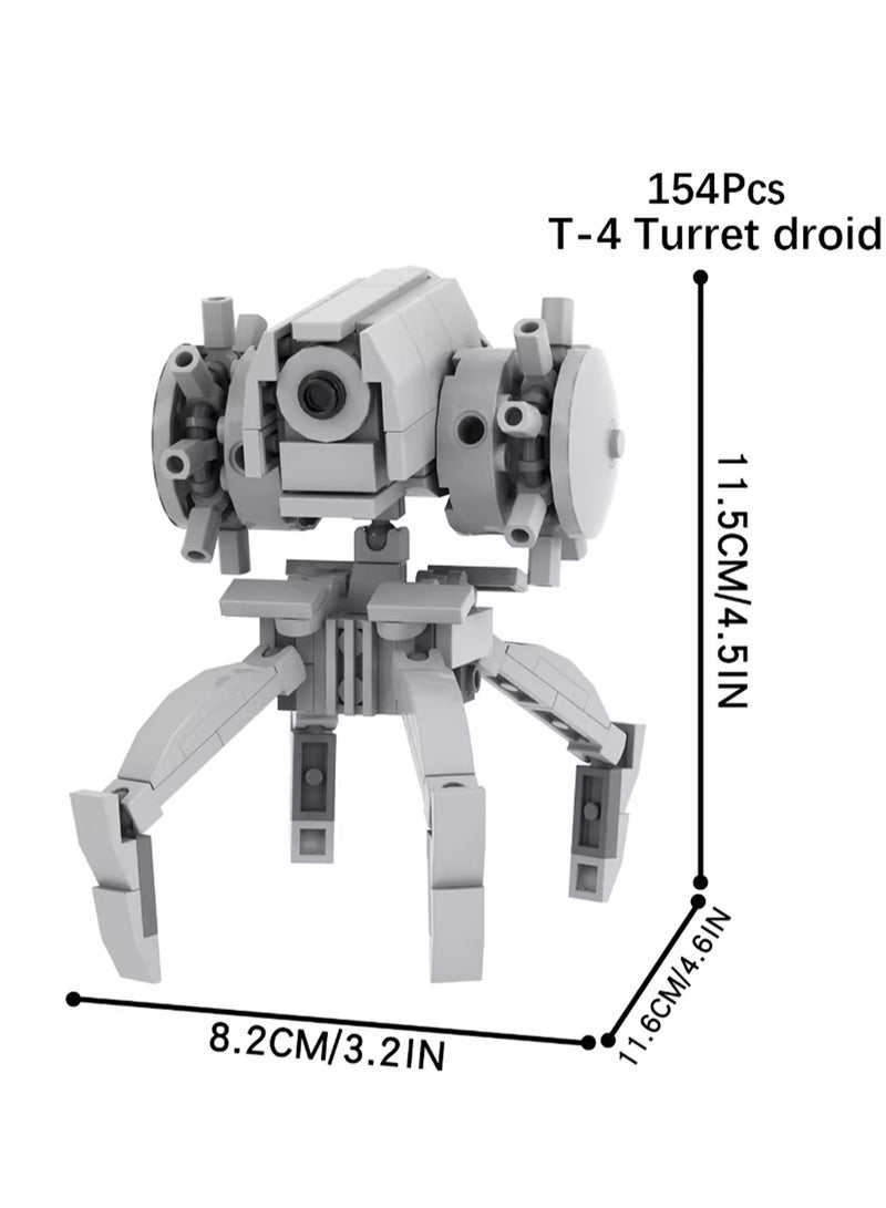 Children's Creative DIY Educational Toys Handmade Building Blocks Small Particle Toys (Turret Robot) - Image 2