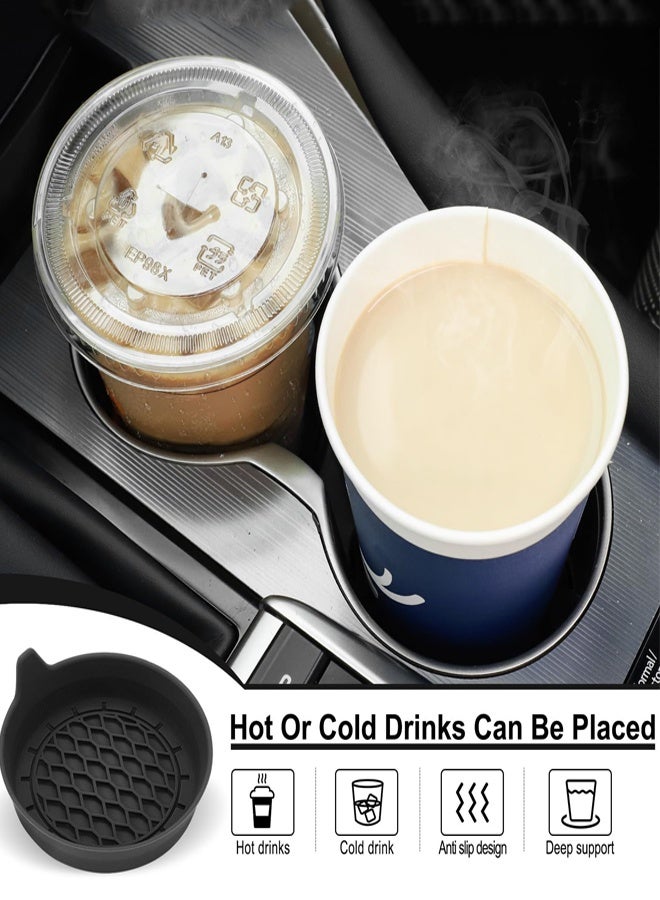 4-Pack Automotive Cup Holders Universal Car Cup Coaster Silicone Insulation Drink Mat Waterproof Non-Slip Sift-Proof Spill Holder Car Interior Accessories - Image 4