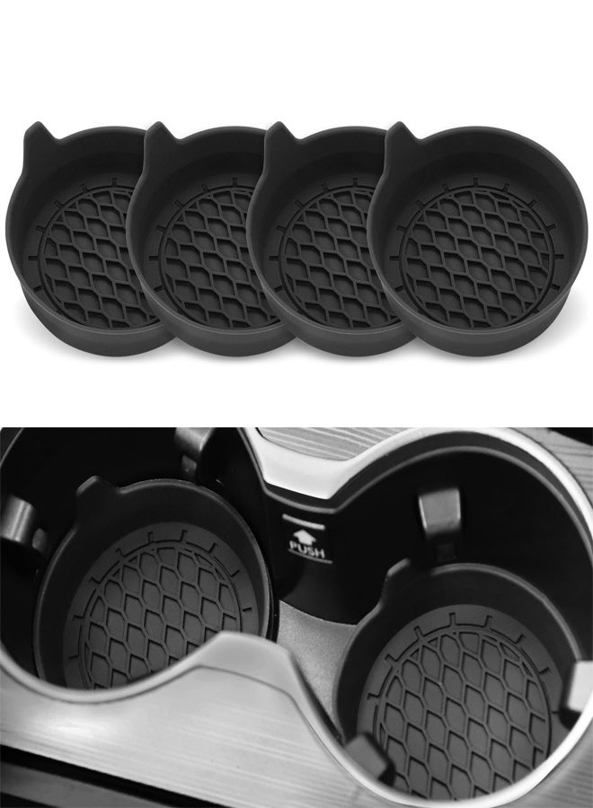 4-Pack Automotive Cup Holders Universal Car Cup Coaster Silicone Insulation Drink Mat Waterproof Non-Slip Sift-Proof Spill Holder Car Interior Accessories - Image 1