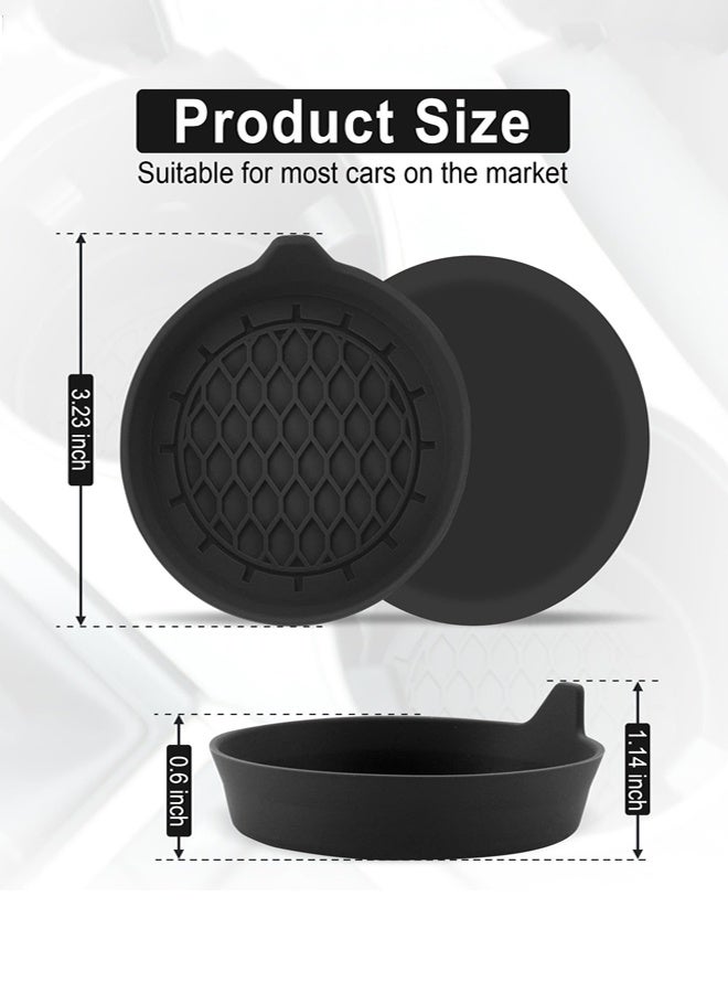 4-Pack Automotive Cup Holders Universal Car Cup Coaster Silicone Insulation Drink Mat Waterproof Non-Slip Sift-Proof Spill Holder Car Interior Accessories - Image 5