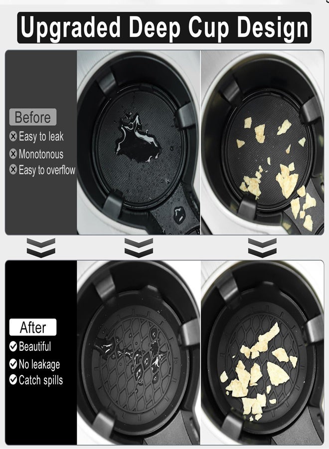 4-Pack Automotive Cup Holders Universal Car Cup Coaster Silicone Insulation Drink Mat Waterproof Non-Slip Sift-Proof Spill Holder Car Interior Accessories - Image 3