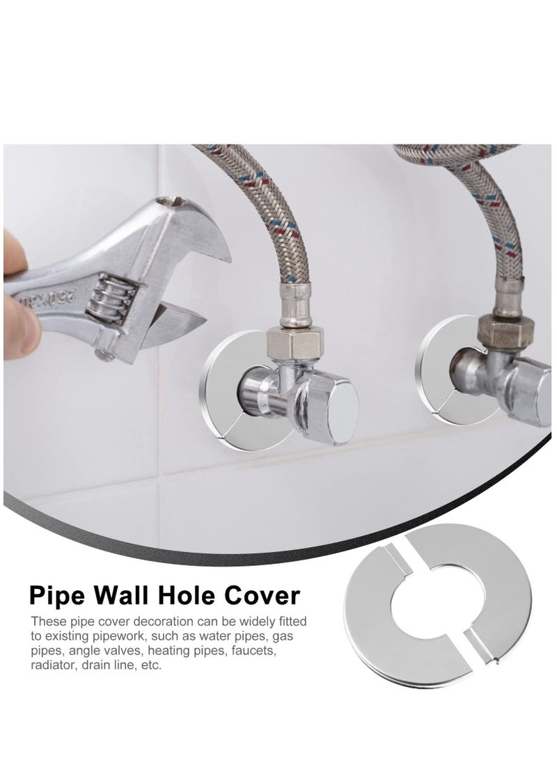 5pcs Stainless Steel Pipeline Wall Hole Covers, Water Pipe Covering Accessories Pipe Wall Covers, Water Pipe Wall Cover