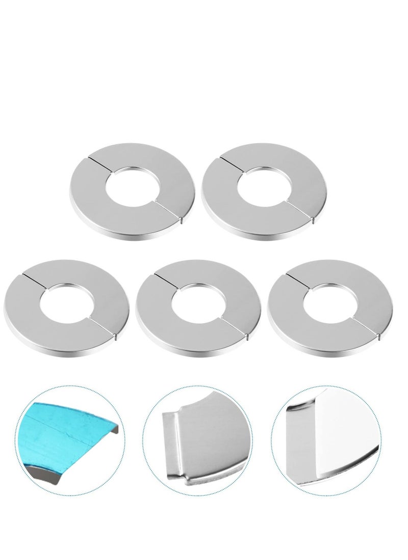 5pcs Stainless Steel Pipeline Wall Hole Covers, Water Pipe Covering Accessories Pipe Wall Covers, Water Pipe Wall Cover