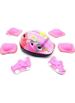 EASY FUTURE Sport Protective Gear 7 IN 1 Set for Boy and Girl Helmet and Knee Pads and Elbow Pads and Wristbands Guard for Kids Pink Colour  - Image 1