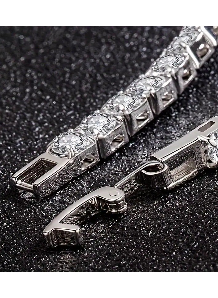 Home Clearance Sale Silvery, White, Fully Studded, All Studded, Row Studded, Stacked, Super Shiny, Square, Bracelet, Bangle, Chain, Accessory, Jewelry, Ornament  - Image 2