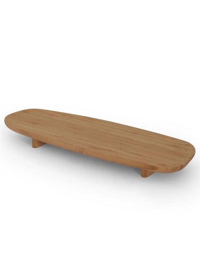 Alsaif Wooden Dessert Serving Stand 15 X 15 X 45 Cm Oval Brown 