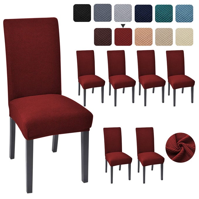 CHAIR COVERS FOR DINING ROOM 6 PACK KITCHEN CHAIR COVERS DINING ROOM CHAIR COVERS CHAIR SLIPCOVER PARSONS CHAIR COVERS BURGUNDY RED