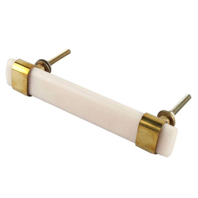 Indian-Shelf IndianShelf Pack of 1 Piece Pulls Resin Handles for Cabinets White Pull Handle Solid Pull 1016 cm Handles 
