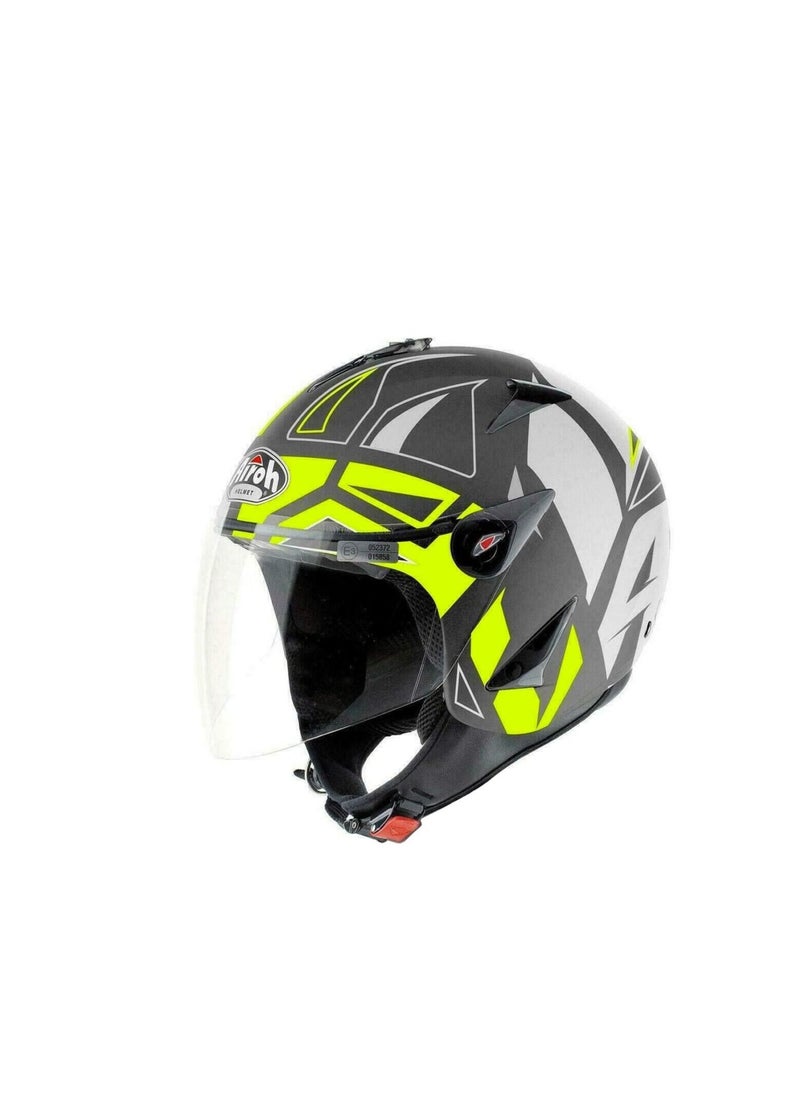 Airoh - Airoh JT Convert Jet Open Face Helmet Yellow Matt - Image 1