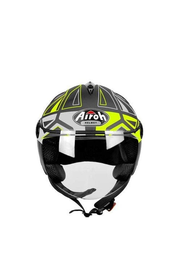Airoh - Airoh JT Convert Jet Open Face Helmet Yellow Matt - Image 1
