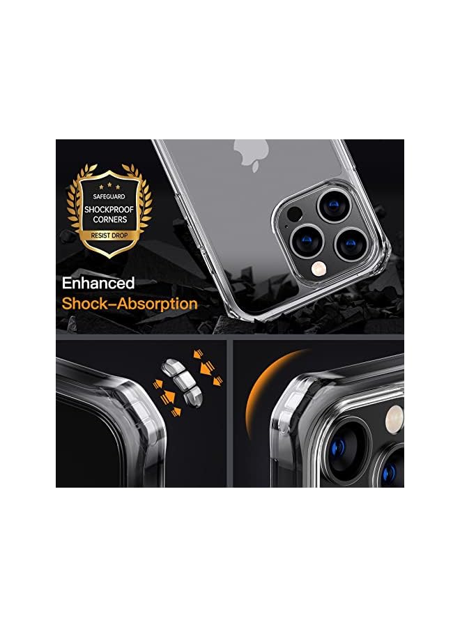 جي تيك Case for iPhone 14 Pro 6.1 بوصة مع واقي شاشة زجاجي مقسّران ، 360 Coff Coffrichplic Cover Cover Cover Cover Protection Back (Clear) - Image 3