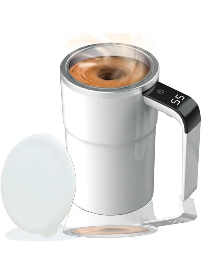 Bukela Self-stirring Coffee Mug Magnetic Stirring Cup Rechargeable Automatic Mixing Cup w/LCD Thermometer for Coffee Tea Hot Chocolate  - Image 1