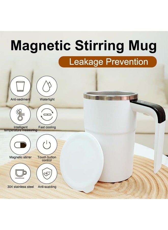 Bukela Self-stirring Coffee Mug Magnetic Stirring Cup Rechargeable Automatic Mixing Cup w/LCD Thermometer for Coffee Tea Hot Chocolate  - Image 2