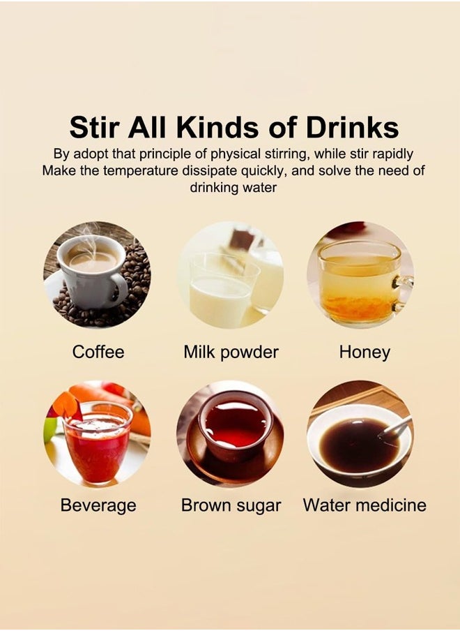 Bukela Self-stirring Coffee Mug Magnetic Stirring Cup Rechargeable Automatic Mixing Cup w/LCD Thermometer for Coffee Tea Hot Chocolate  - Image 3