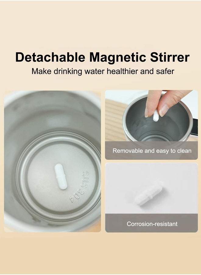 Bukela Self-stirring Coffee Mug Magnetic Stirring Cup Rechargeable Automatic Mixing Cup w/LCD Thermometer for Coffee Tea Hot Chocolate  - Image 4