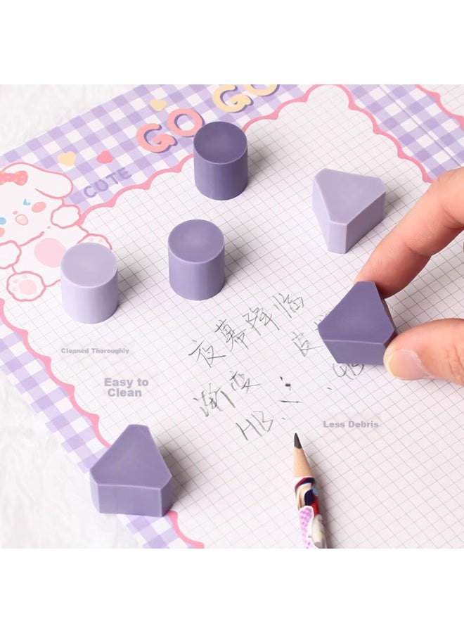 DEYUE Gradient Color Eraser Set For 2b Pencils, Blue - Pack Of 12 - Image 5