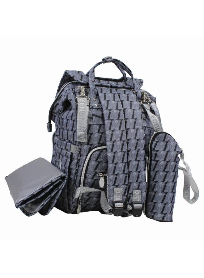 LeQueen Diamond 8th Special Edition Soft Waterproof Diaper Bag - Grey - Image 2
