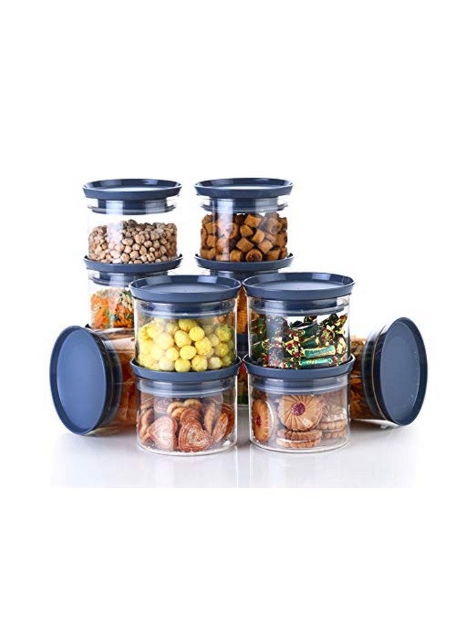 YouBee® Air Tight Kitchen Storage Container for Rice | Dal | Atta, BPA-Free, Flour | Cereals | Snacks | Stackable | Modular, Round, 500 Ml Set 12 (Grey) - Image 4