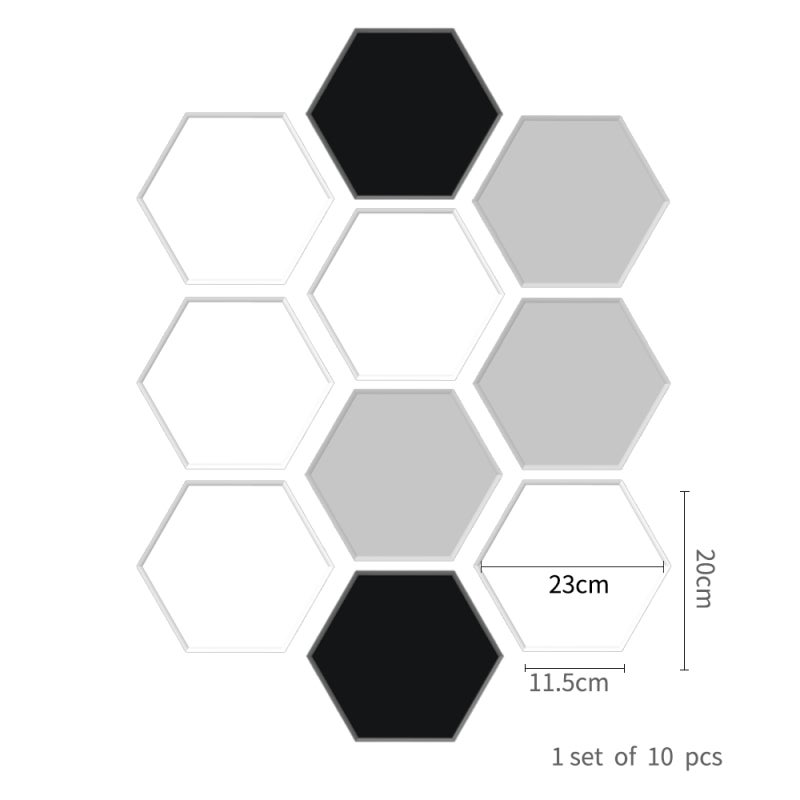 10 Pcs/Set Self-adhesive Floor Sticker for Bathroom Kitchen Backsplash Tiles Wall DIY Home Decal Removable Decor - Image 3