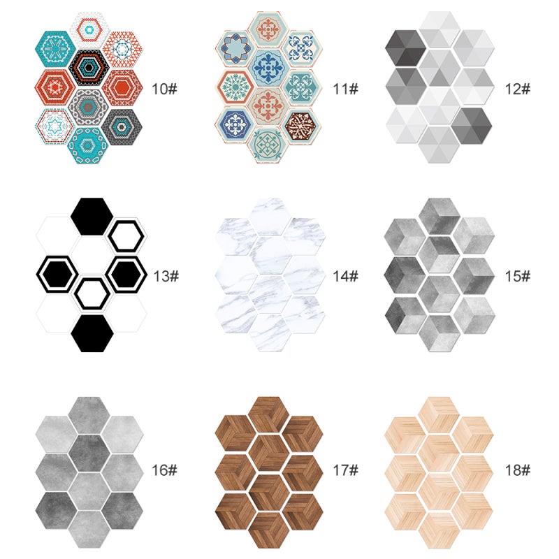 10 Pcs/Set Self-adhesive Floor Sticker for Bathroom Kitchen Backsplash Tiles Wall DIY Home Decal Removable Decor - Image 4