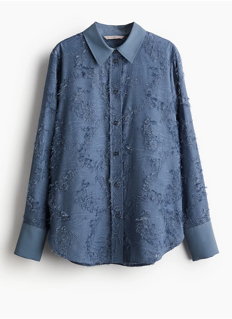 اتش اند ام Textured-Weave Shirt