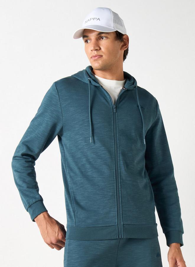 كابا سويت شيرت بغطاء رأس وجيوب وتطريزات شعار من كابا - Image 1