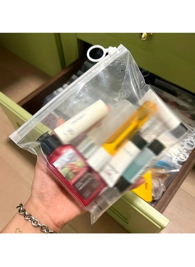 KHAJUL 20-Piece Transparent Zipper Storage Bags, Large Capacity Makeup Bags, Waterproof Cosmetic Bags, Suitable for Travel, Storage - Image 4